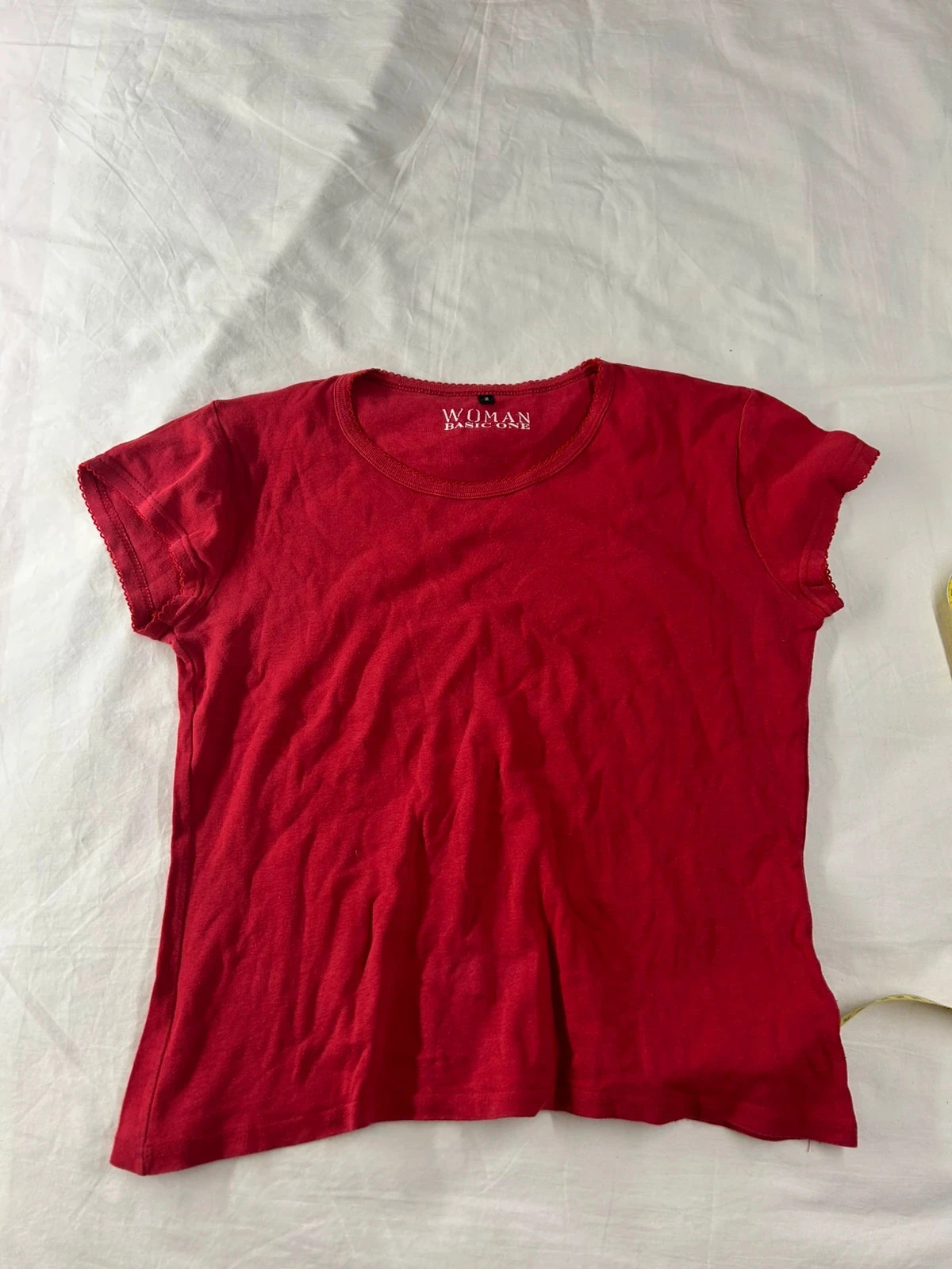 T-shirt rouge woman basic one
